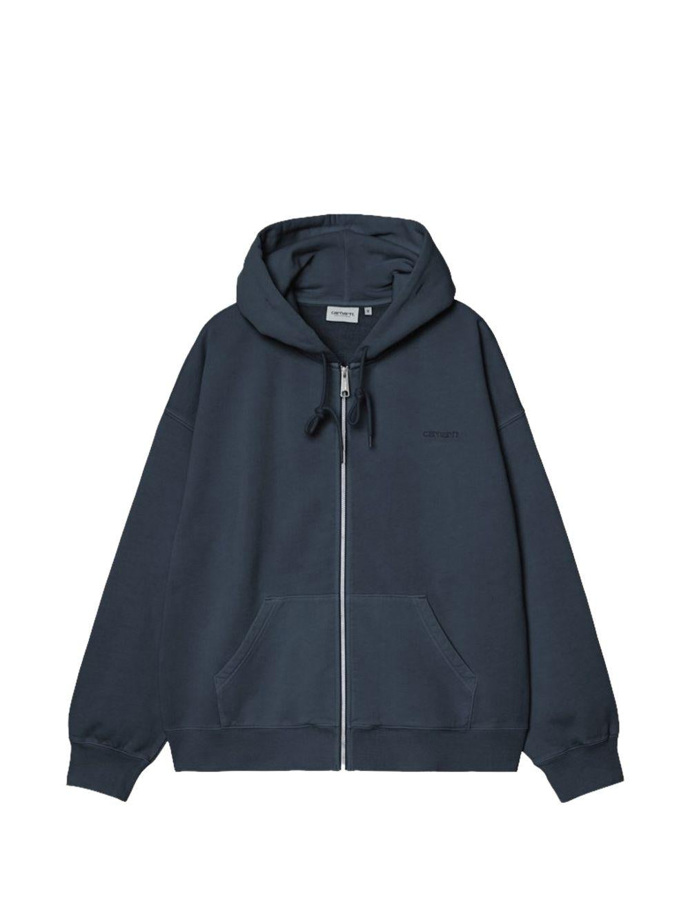 CARHARTT WIP Felpa blu con cappuccio e zip 