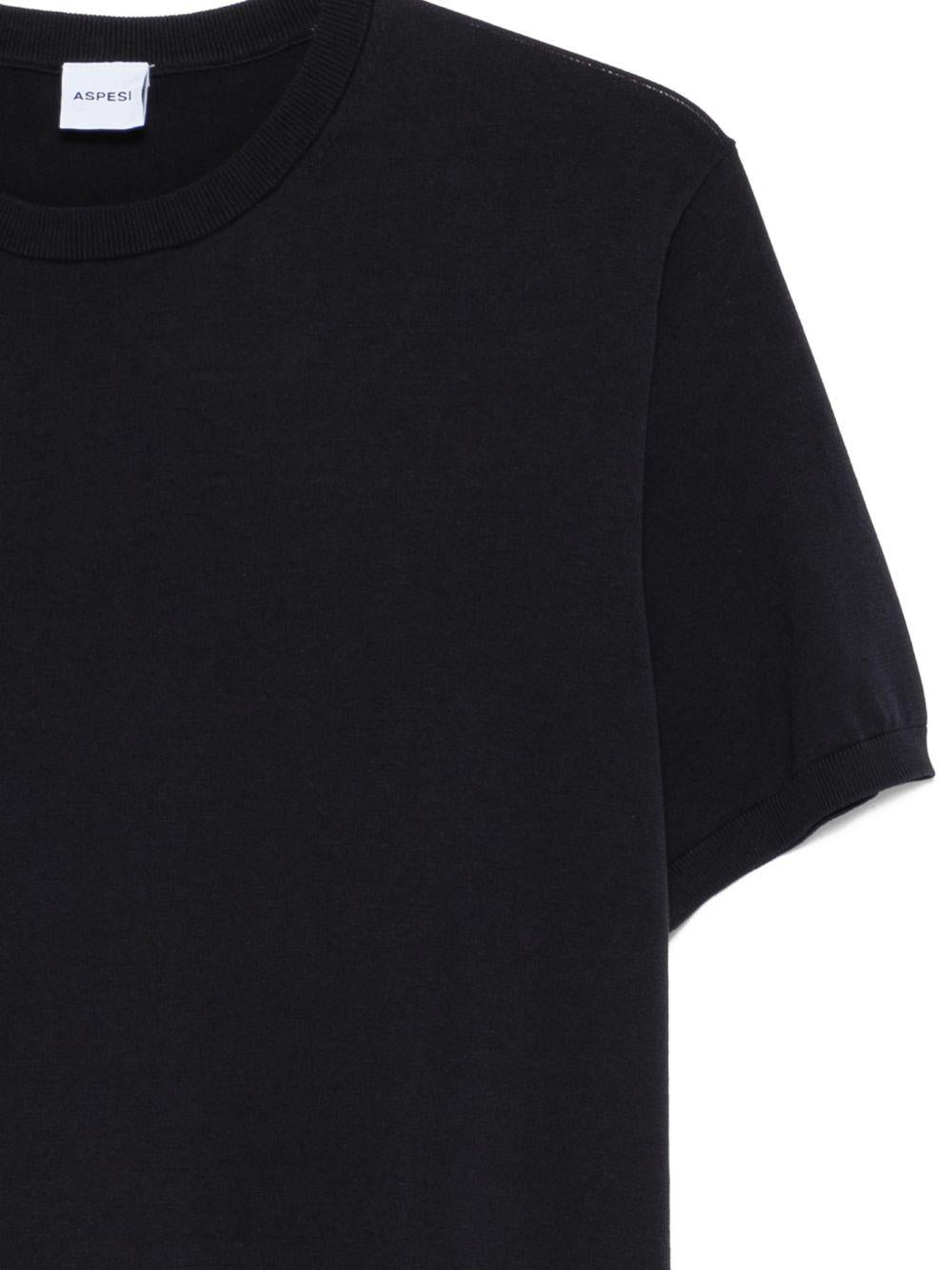 ASPESI T-shirt in cotone blu navy 