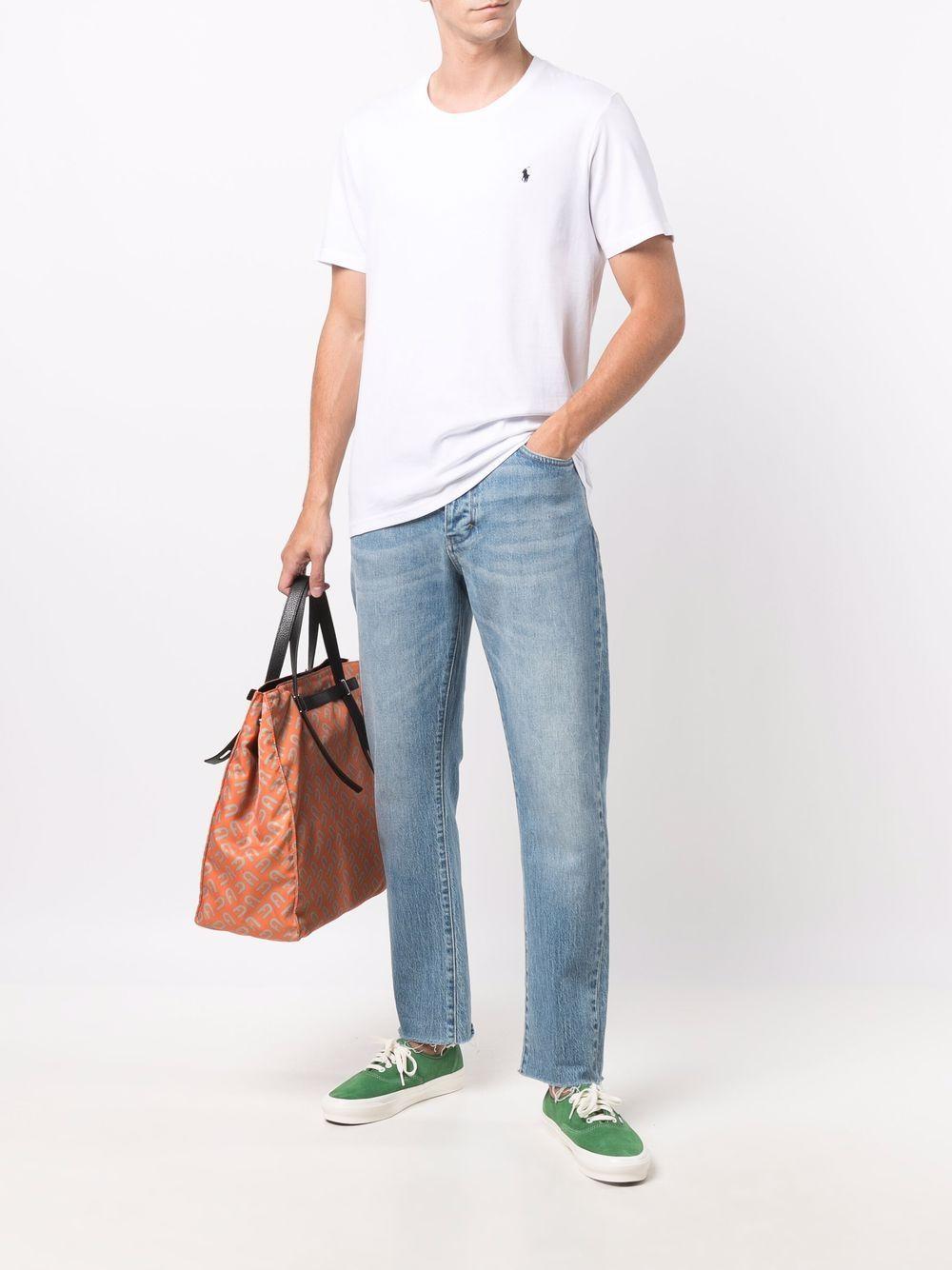 POLO RALPH LAUREN T-shirt in cotone bianco con logo 