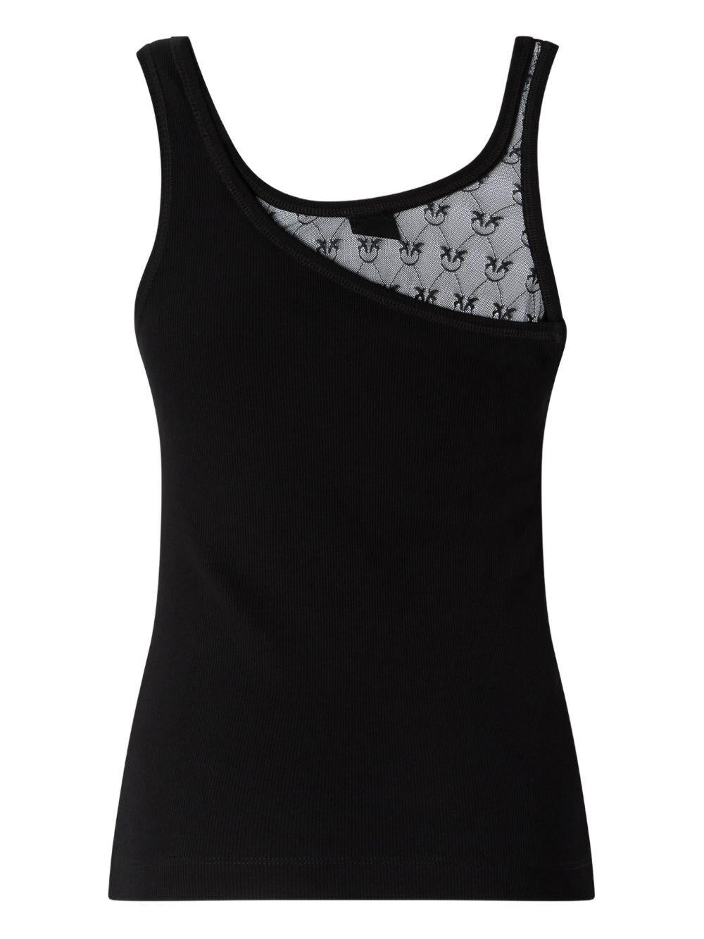 PINKO T-shirt Cupboard in cotone nero con logo 