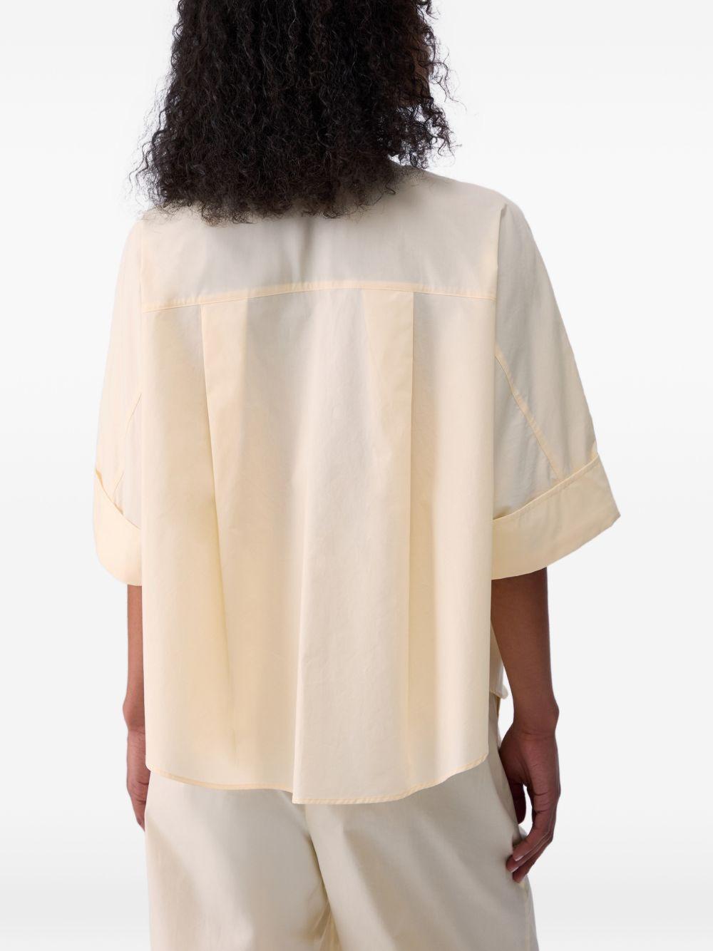 LIUJO Camicia a maniche corte in cotone con strass 