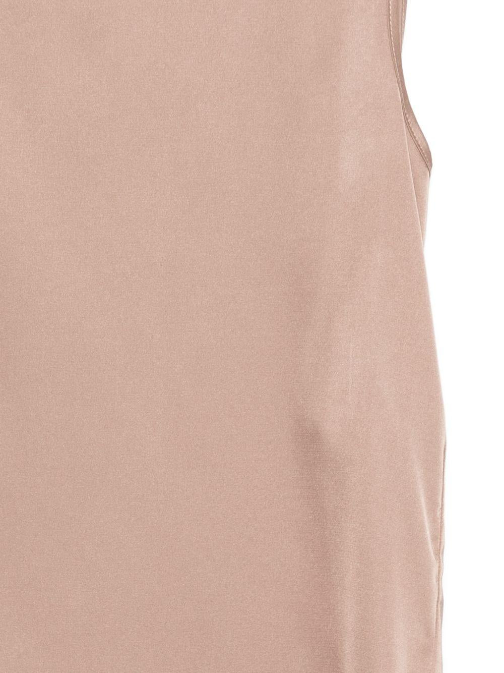 D EXTERIOR Top satinato marrone Mock 