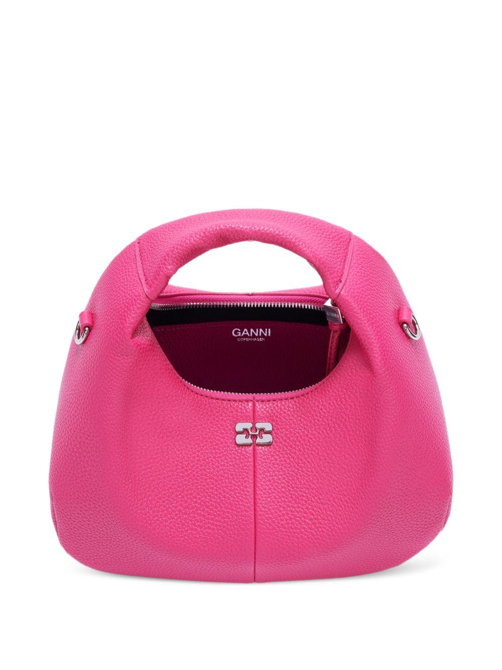 GANNI Borsa Hobo Mini fucsia 