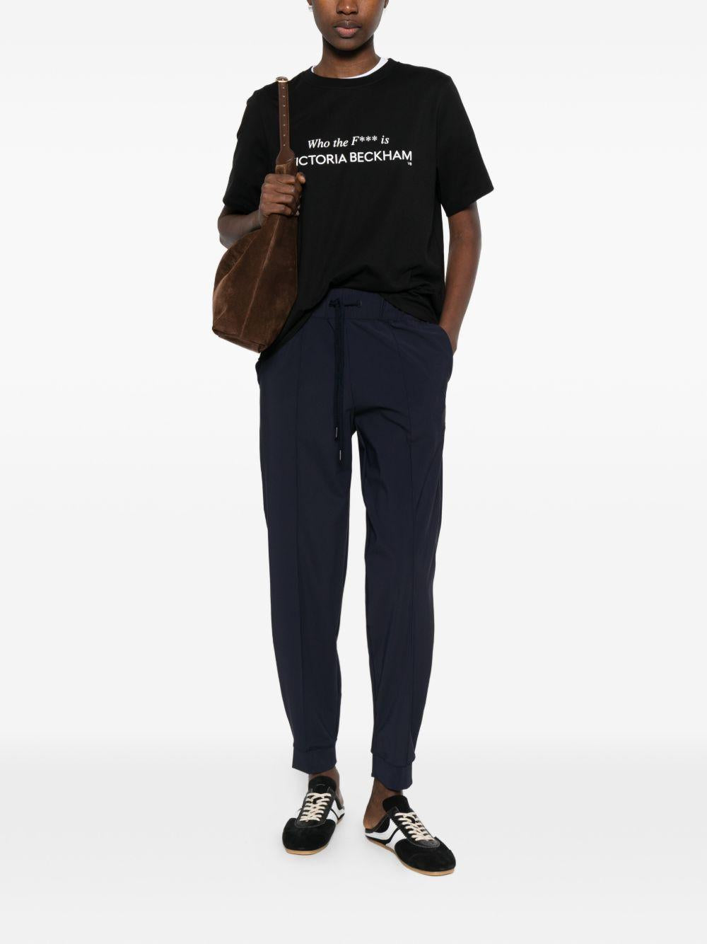 HERNO Pantaloni blu con elastico in vita 