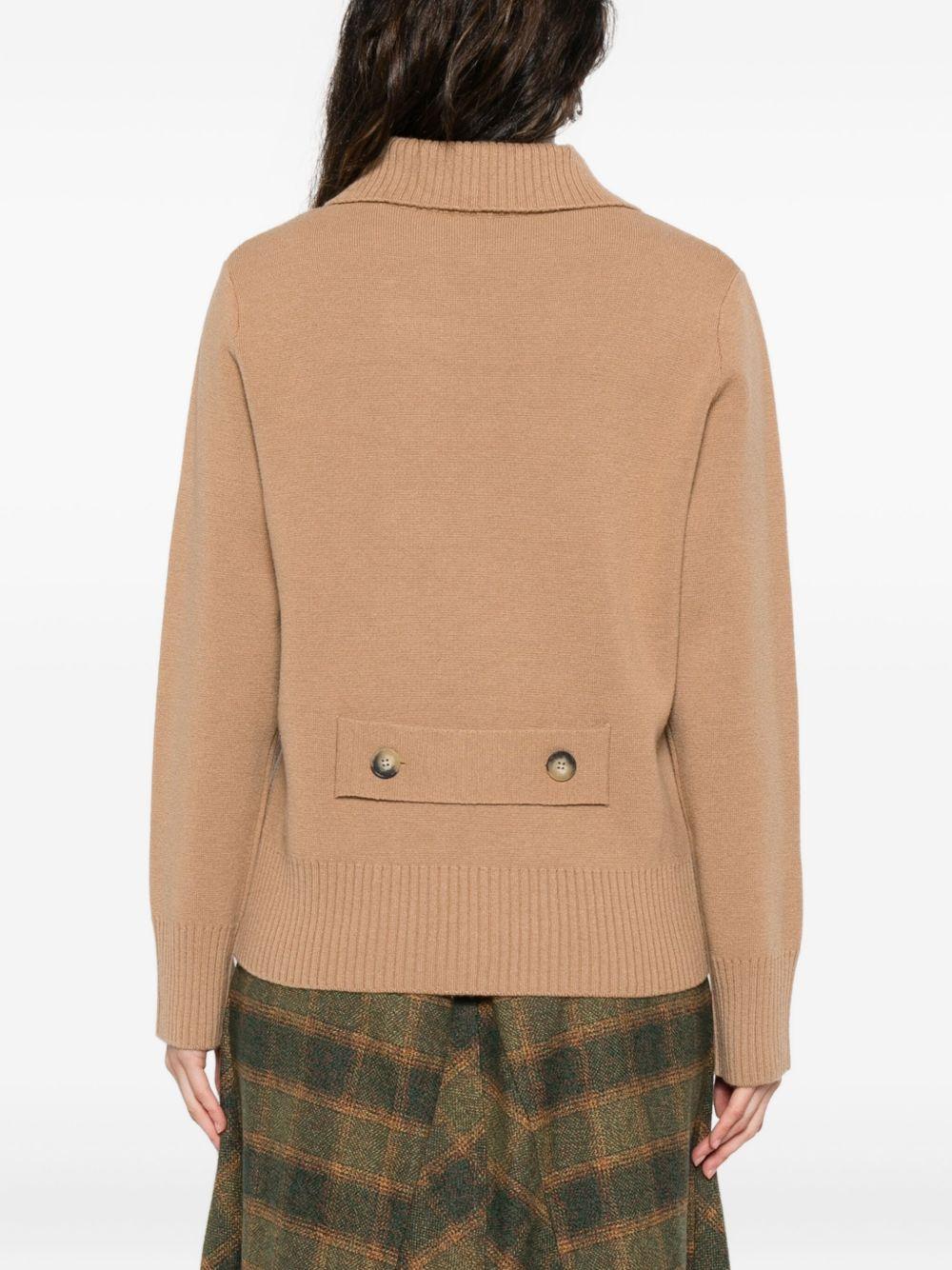 ALPHA STUDIO Cardigan doppiopetto in lana Geelong beige 