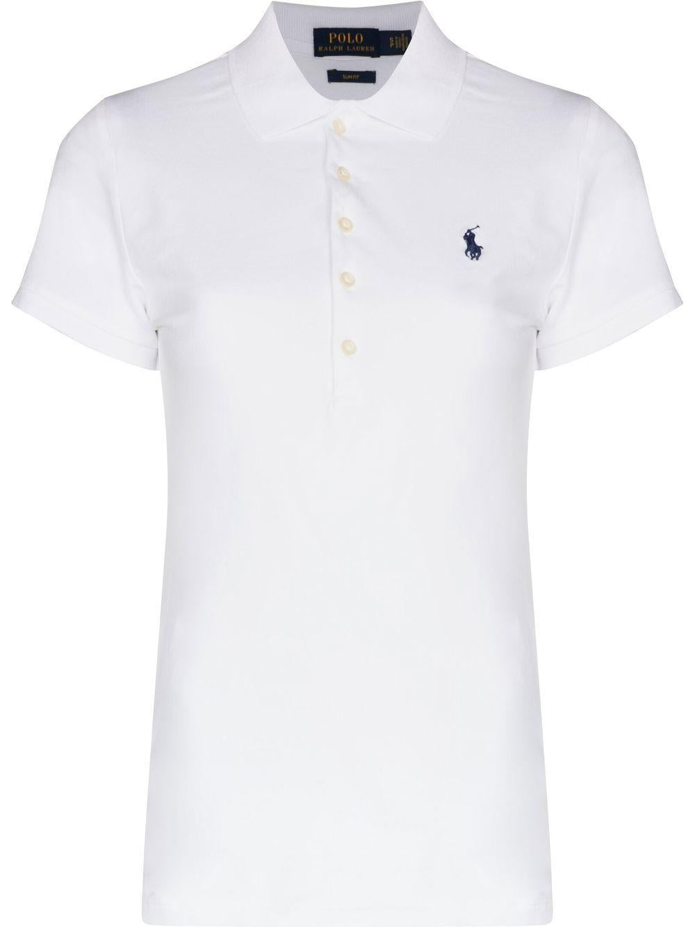POLO RALPH LAUREN Polo in cotone bianco con logo 