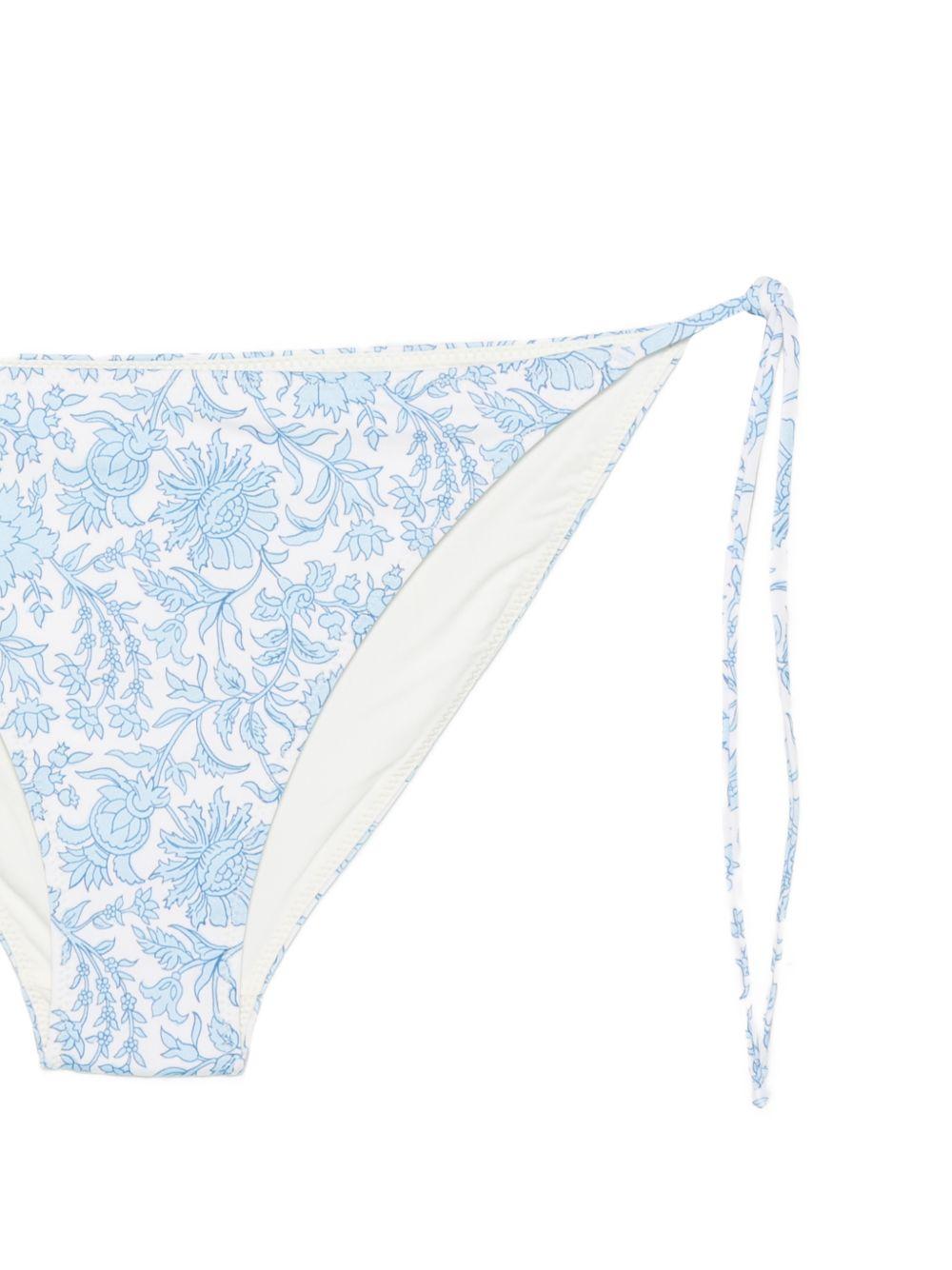MC2 SAINT BARTH Slip costume mare Virgo bianco con stampa floreale 