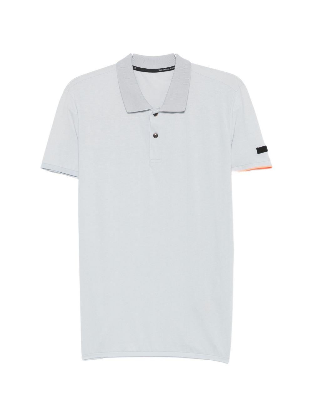 RRD ROBERTO RICCI DESIGNS Polo grigia a maniche corte con patch logo sul petto 