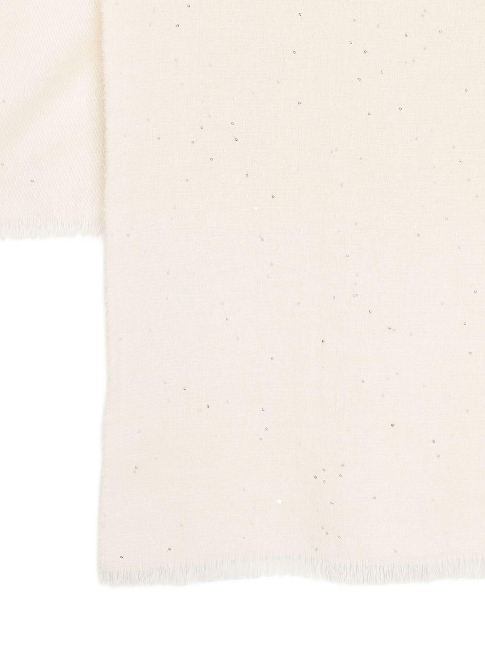 PESERICO Sciarpa beige con micro paillettes 