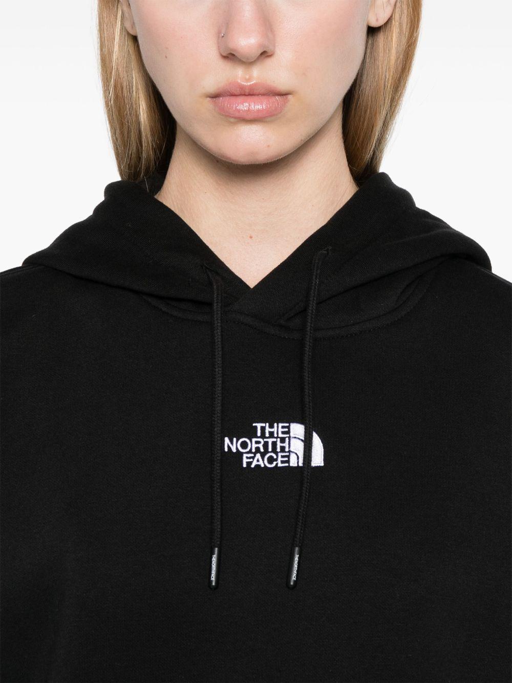 THE NORTH FACE Felpa in jersey di cotone misto nero 