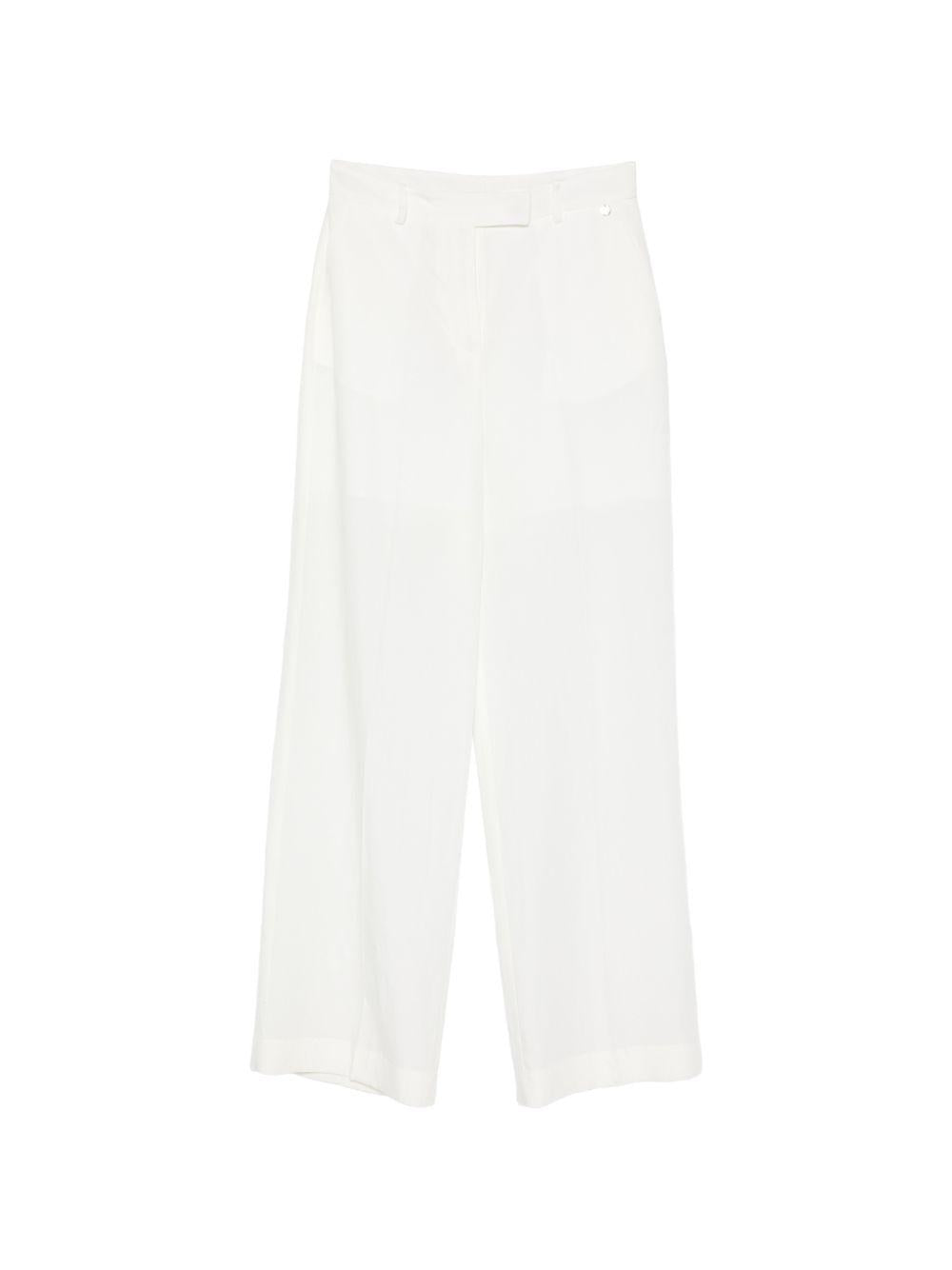 LIUJO Pantaloni in lino bianco 