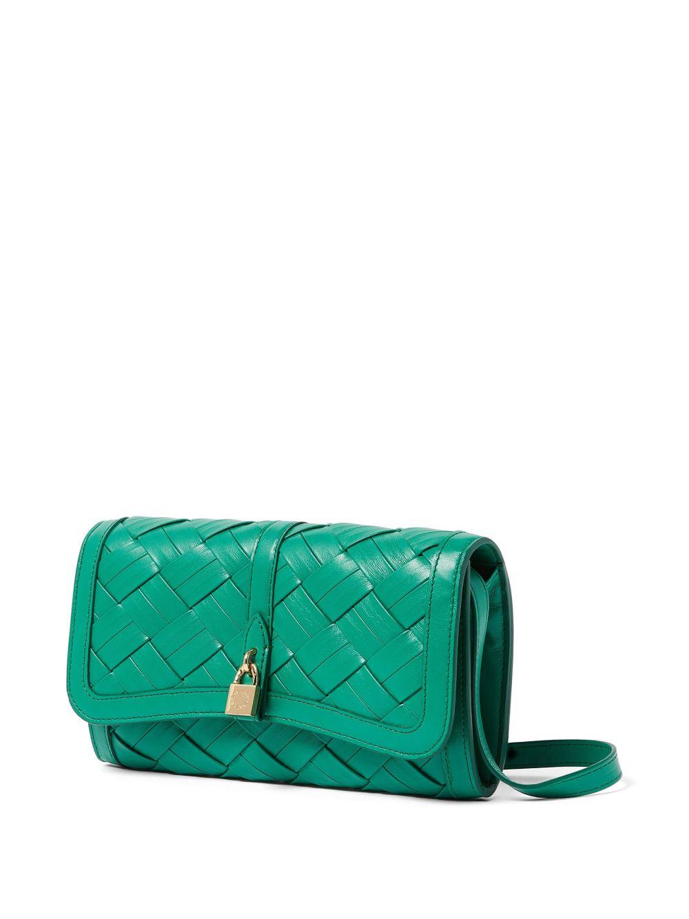 STELLA MCCARTNEY Borsa a tracolla Ryder verde con lucchetto 