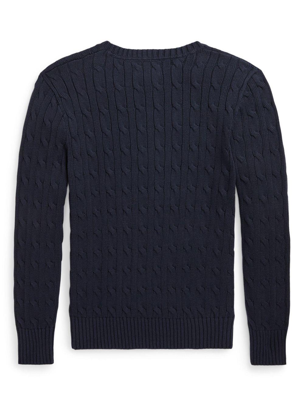POLO RALPH LAUREN Maglia in cotone blu navy 