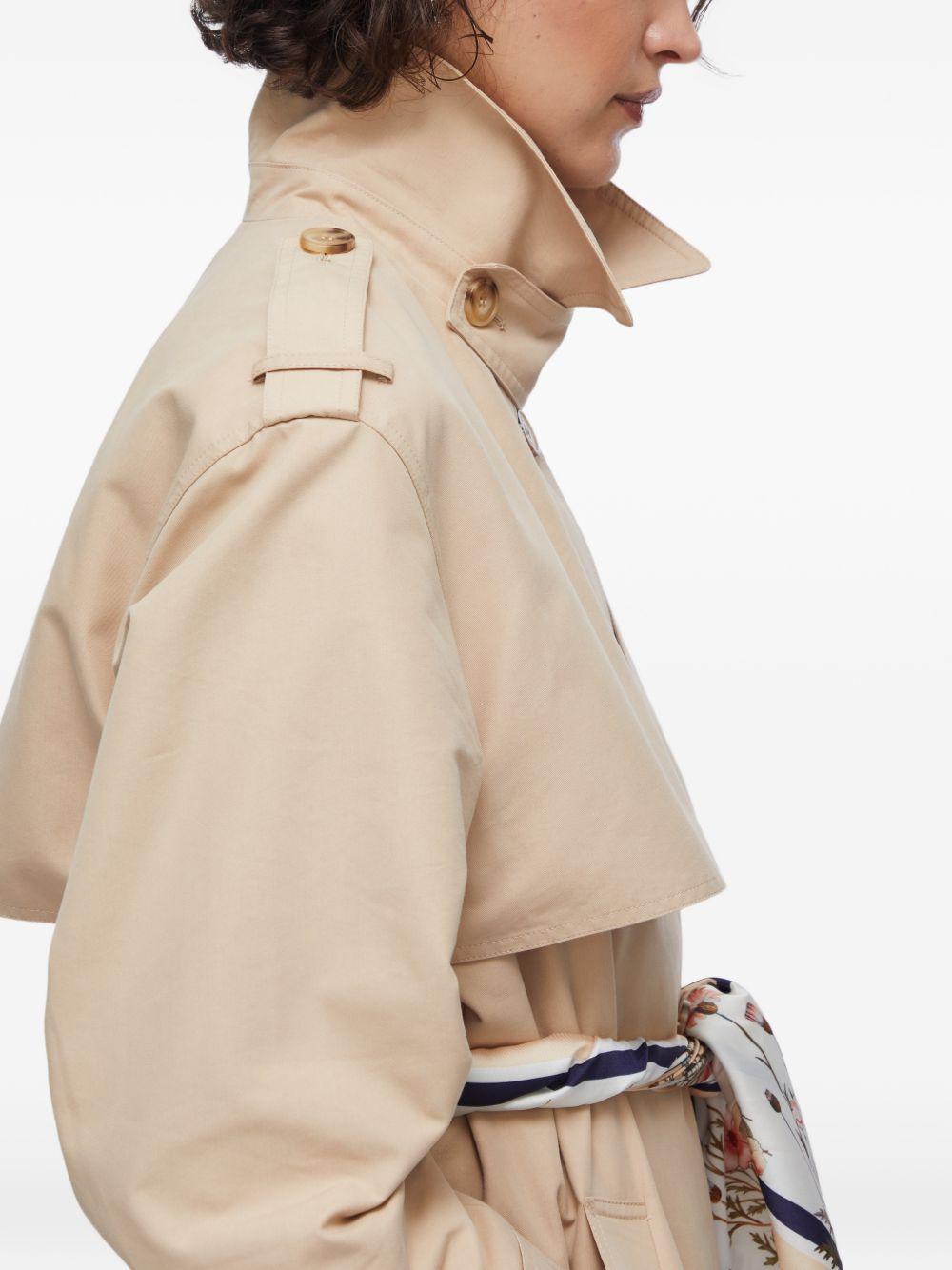 LIUJO Trench classico con cintura in vita beige 