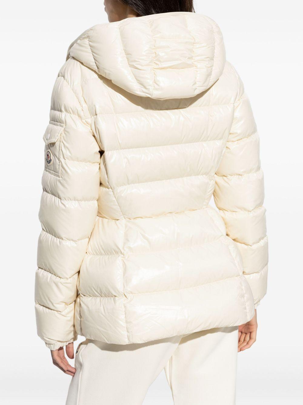 MONCLER Piumino 'Barante' con cappuccio color crema 