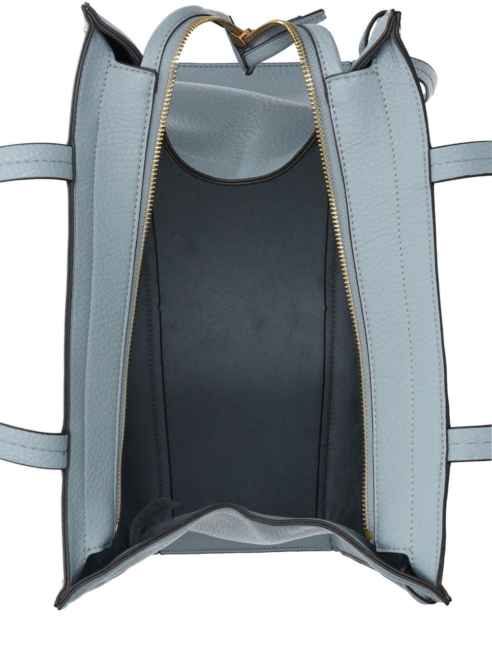LIUJO Borsa a mano azzurro con logo impresso 