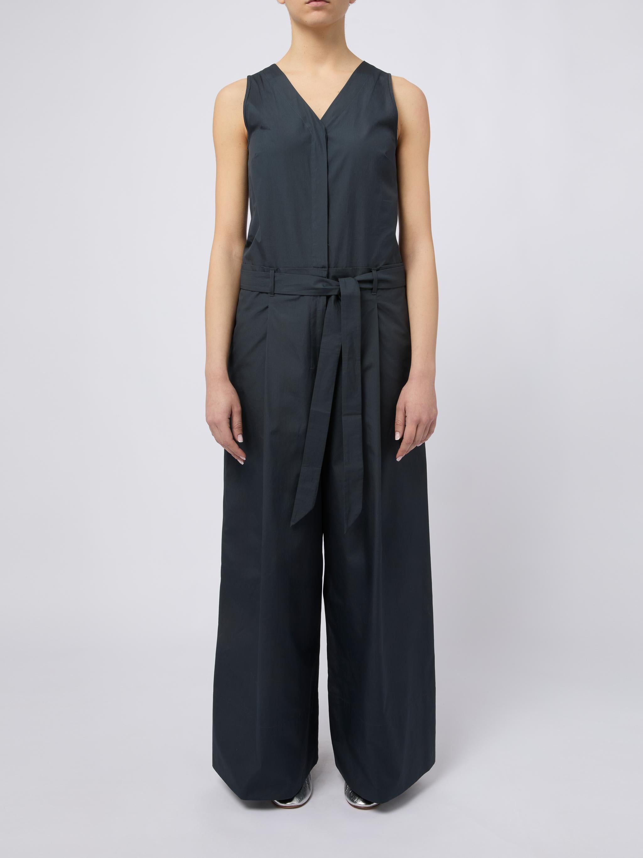 S MAX MARA Tuta lunga Centro con nastro in vita blu 