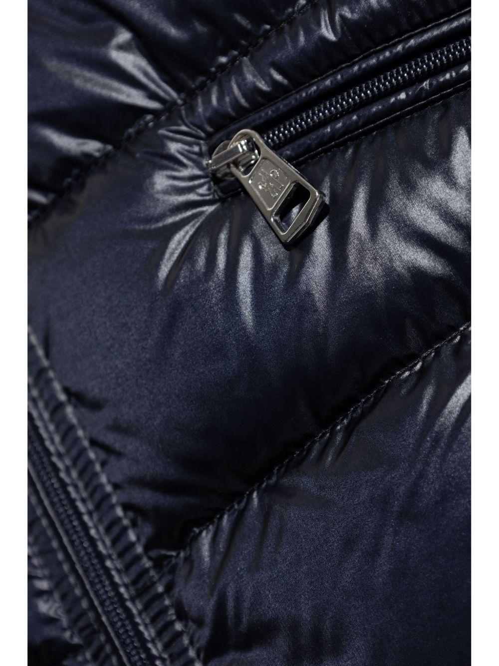 MONCLER Gilet trapuntato blu con logo 