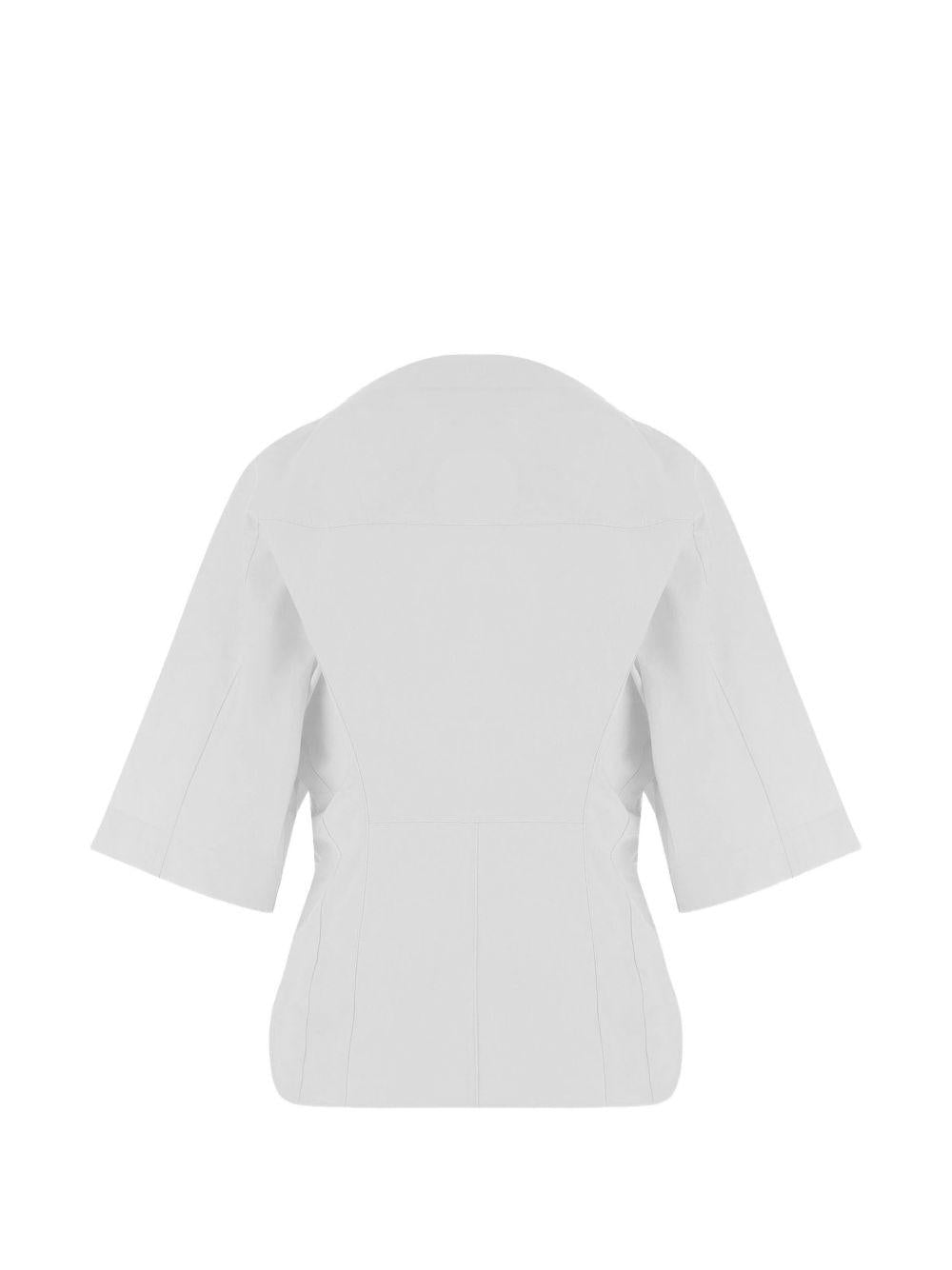JACQUEMUS Camicia Moisson in cotone bianco a maniche corte 