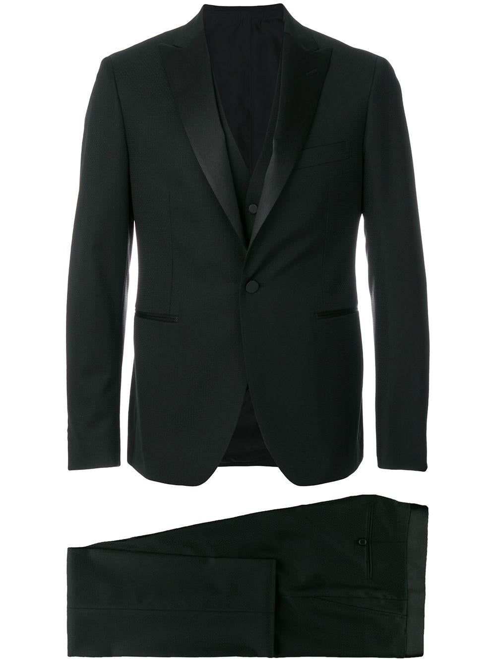 TAGLIATORE Completo elegante nero con giacca monopetto 