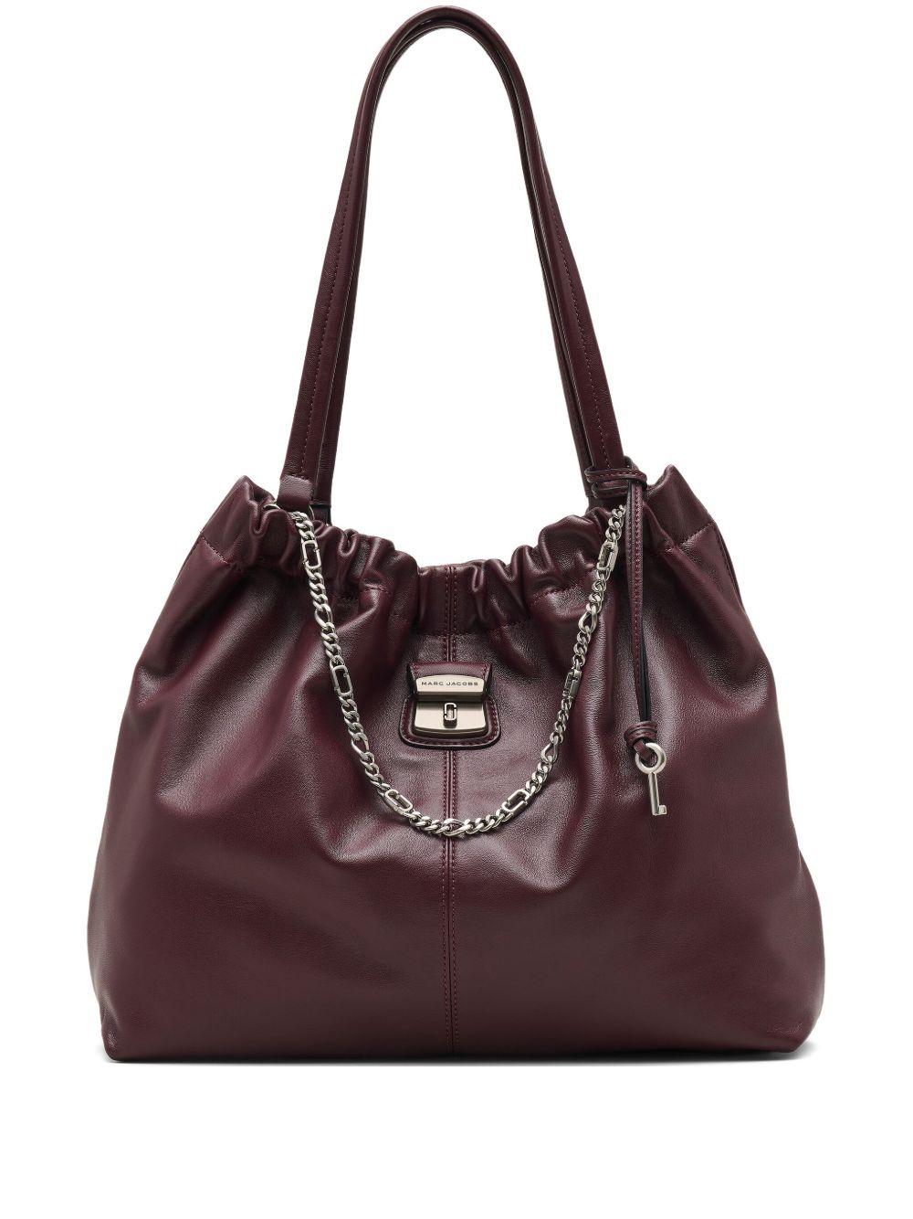 MARC JACOBS Borsa a spalla The Cristina in pelle bordeaux 