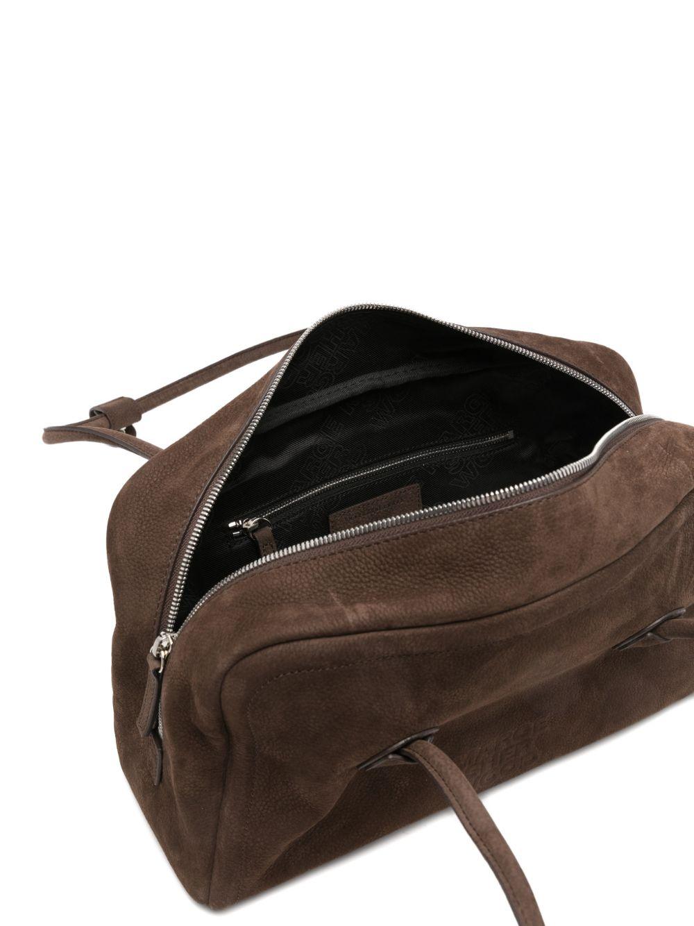 MARGESHERWOOD Borsa in suede Soft Boston con logo 