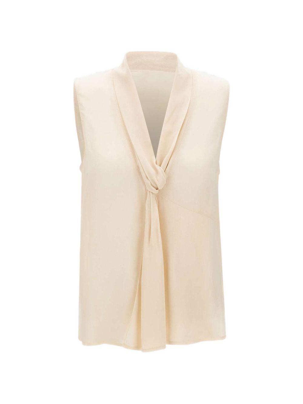 LIUJO Top elegante beige con nodo chic 
