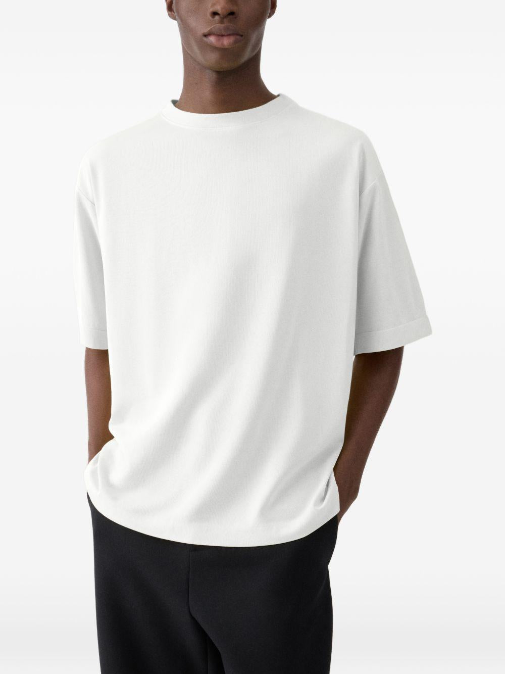JACQUEMUS T-shirt bianca a girocollo 