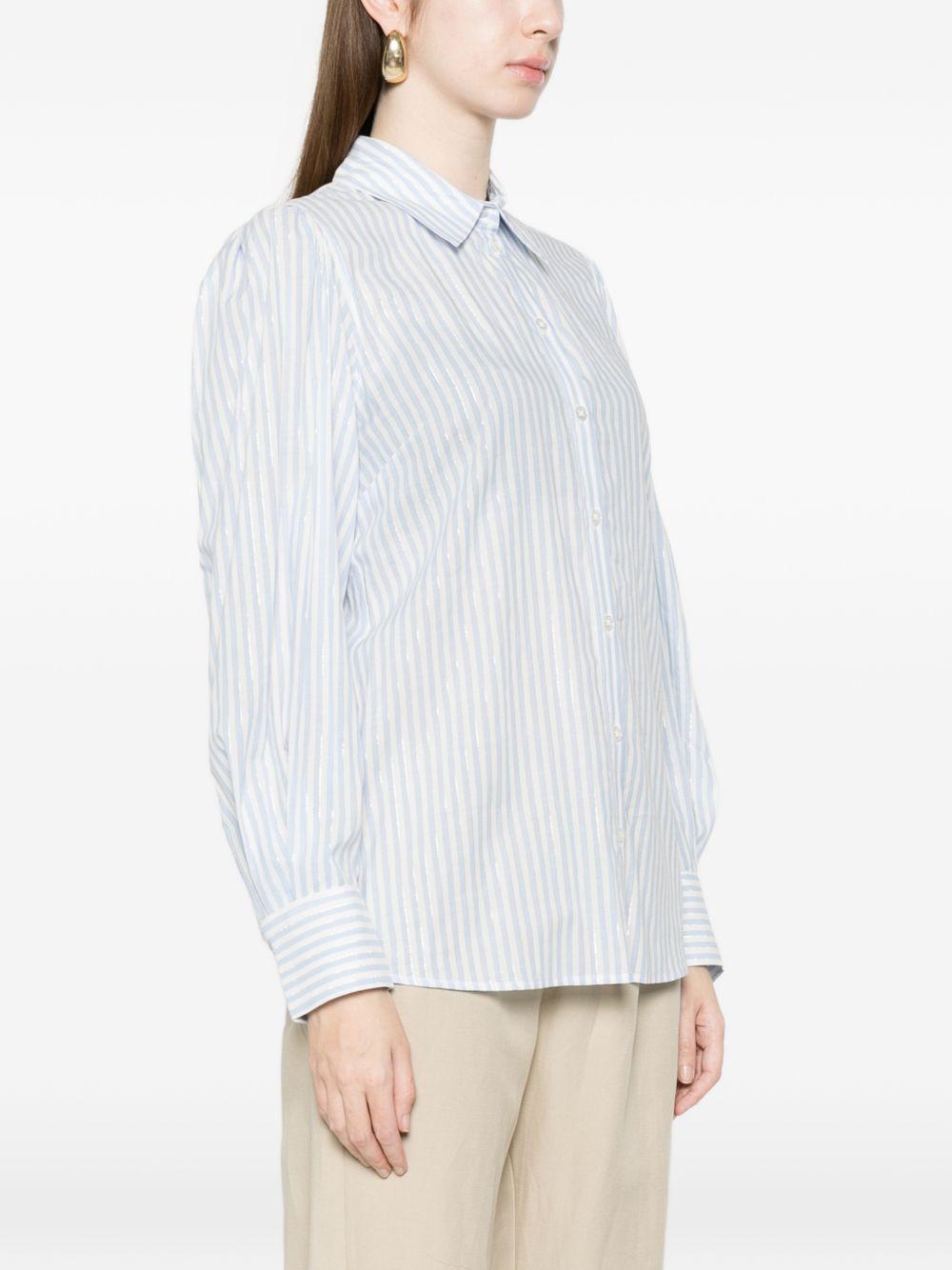 TWINSET Camicia a righe bianche e celesti 