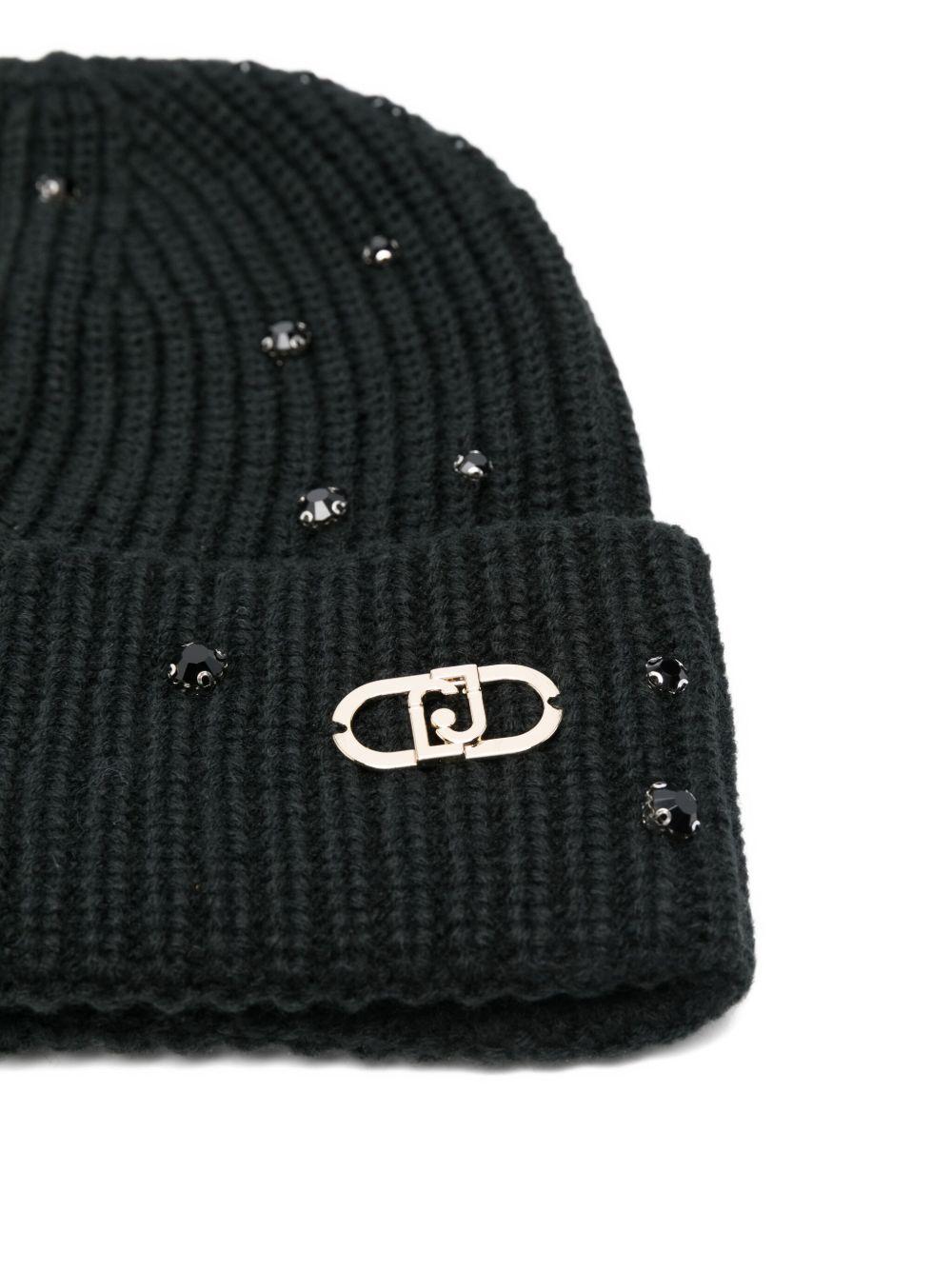 LIUJO Berretto nero con strass 