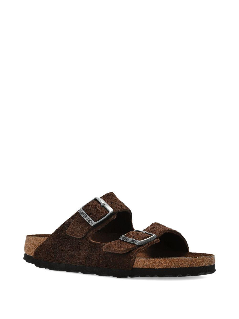 BIRKENSTOCK Ciabatte Arizona in suede marrone 