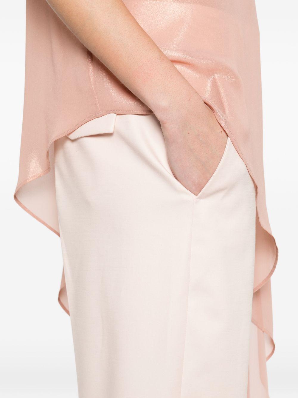 PESERICO Pantaloni rosa con pinces 
