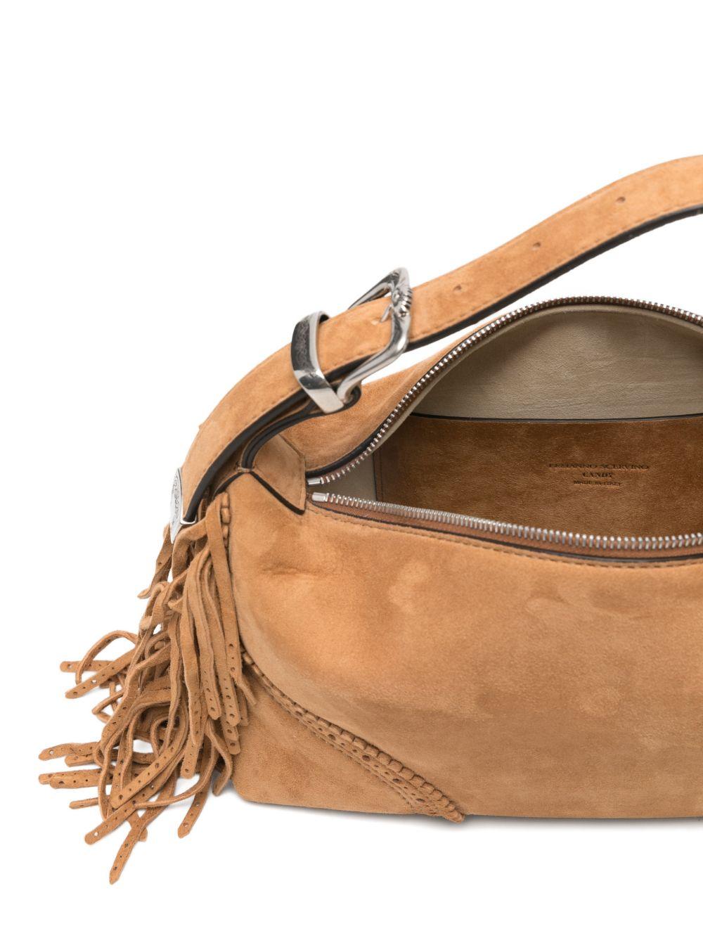 ERMANNO SCERVINO Borsa con frange in pelle scamosciata 