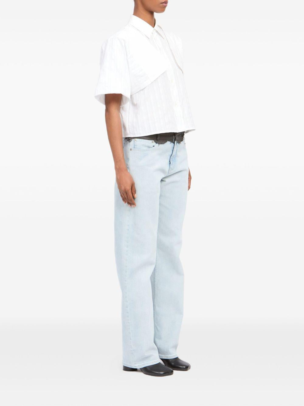 MM6 MAISON MARGIELA Camicia in jacquard bianca 