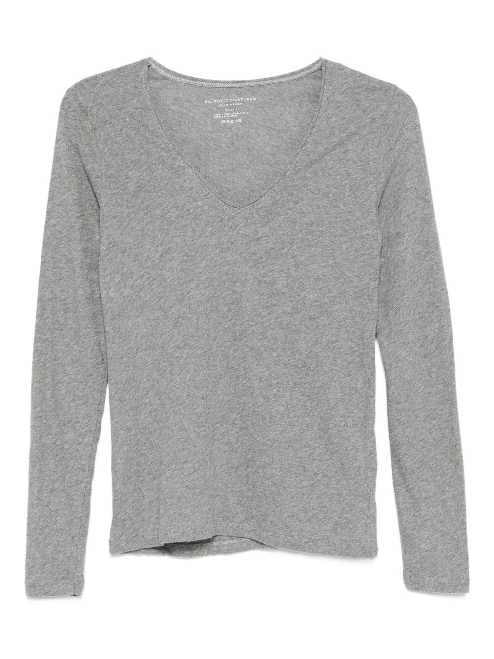 MAJESTIC FILATURES Maglia con scollo a V 