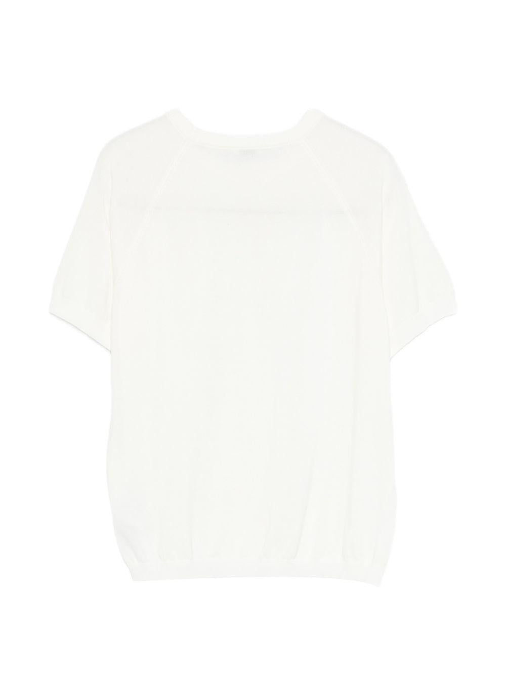 ASPESI T-shirt girocollo in cotone bianco 