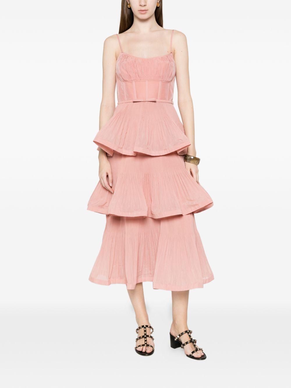 ZIMMERMANN Abito elegante rosa con ruches 