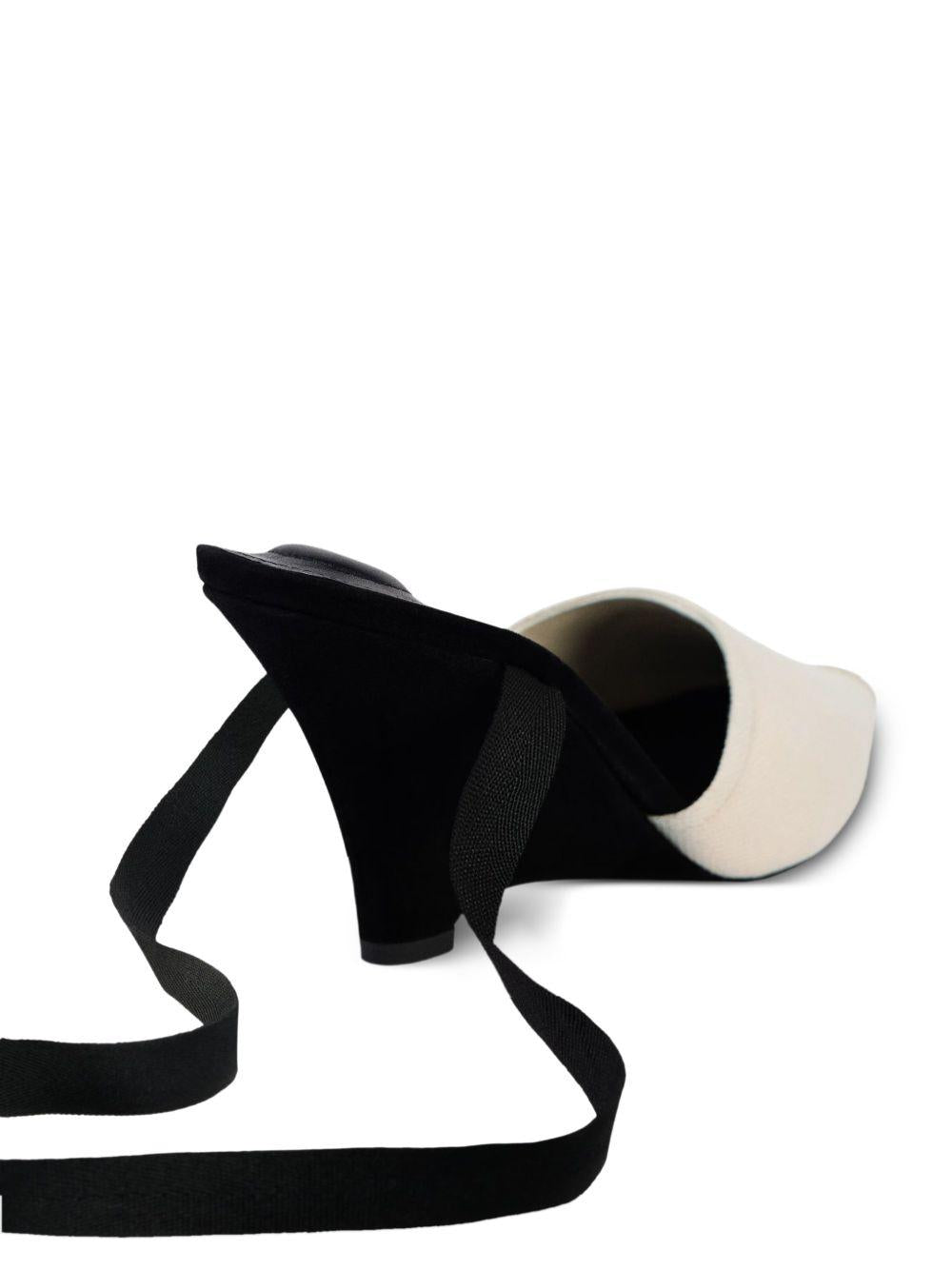 JACQUEMUS Espadrillas Alte con tacco bianche e nere 