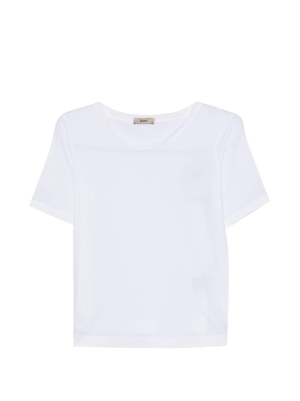 HERNO T-shirt bianca a mezza manica 
