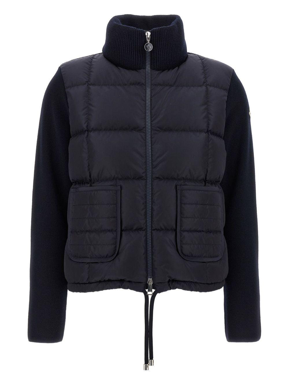MONCLER Piumino con inserti in maglia 
