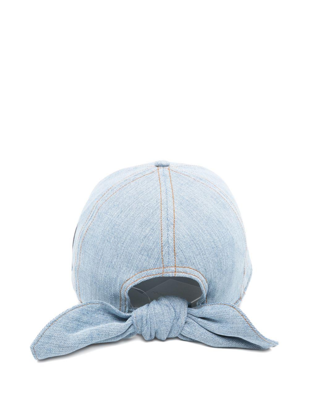 ZIMMERMANN Cappello da baseball in denim con logo 