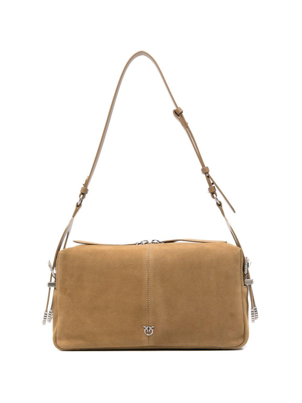 PINKO Borsa a spalla Classic Suede con logo 