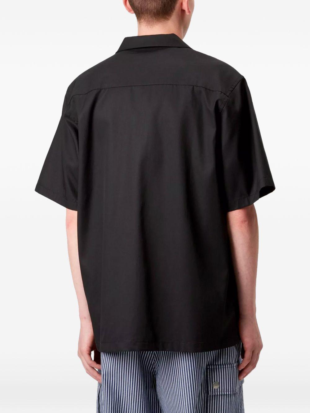 CARHARTT WIP Camicia a maniche corte nera con logo 