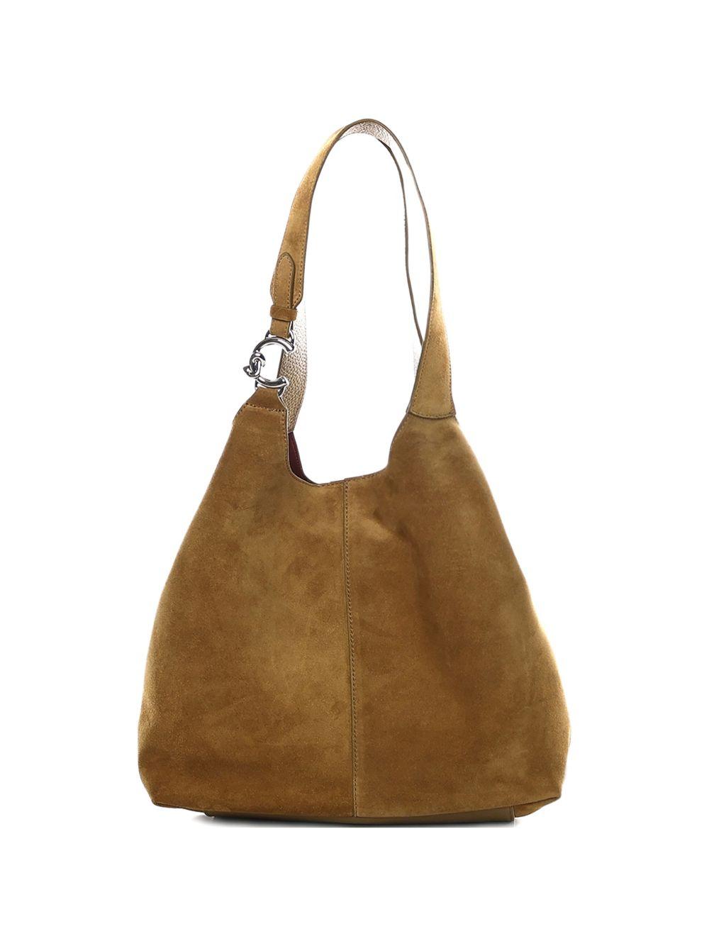 COCCINELLE Borsa a sacco in suede verde 