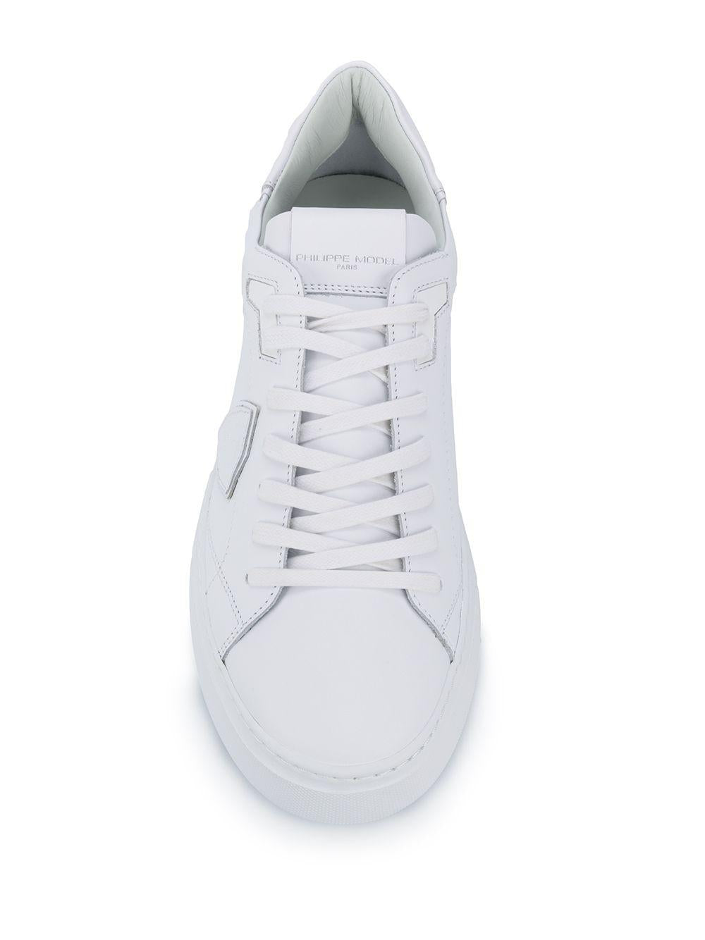 PHILIPPE MODEL Sneakers 'Temple' in pelle di vitello bianca 