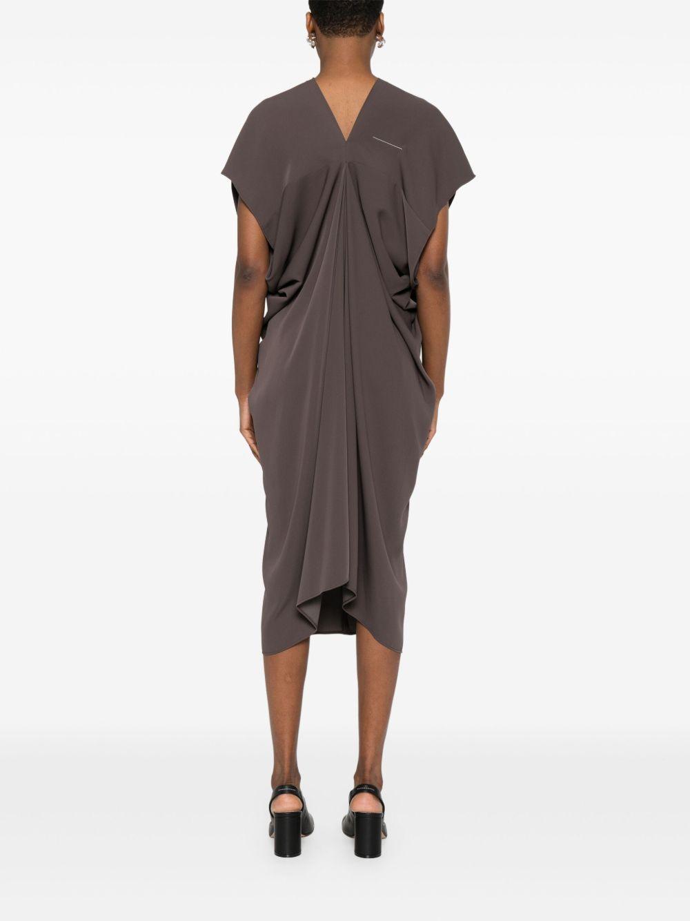 MM6 MAISON MARGIELA Abito midi con dettagli drappeggiati 