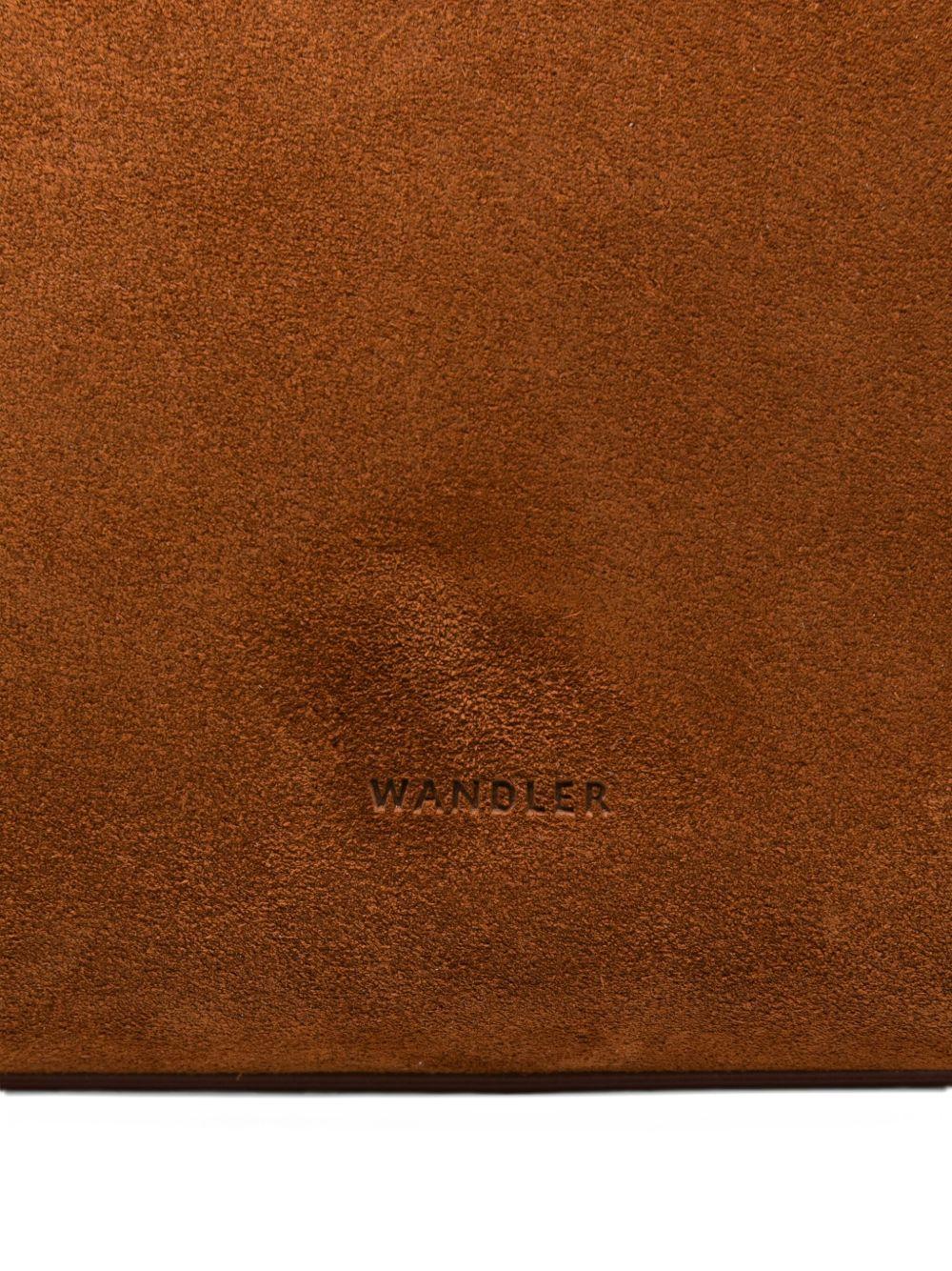 WANDLER Borsa Ida in suede e pelle marrone 
