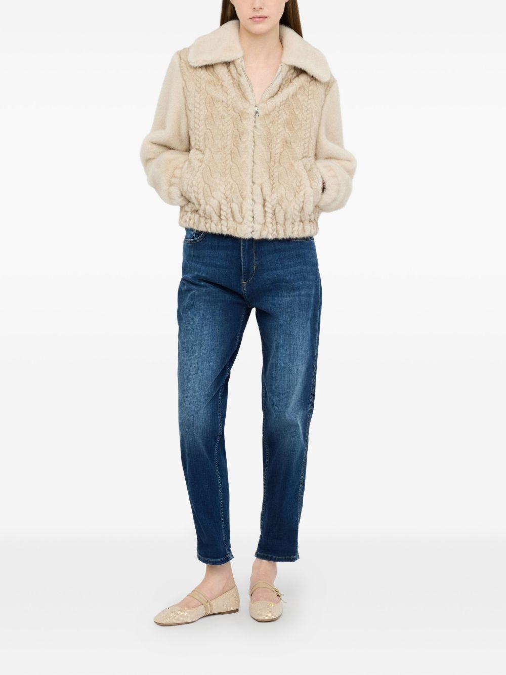 LIUJO Giacca beige in ecopelliccia 