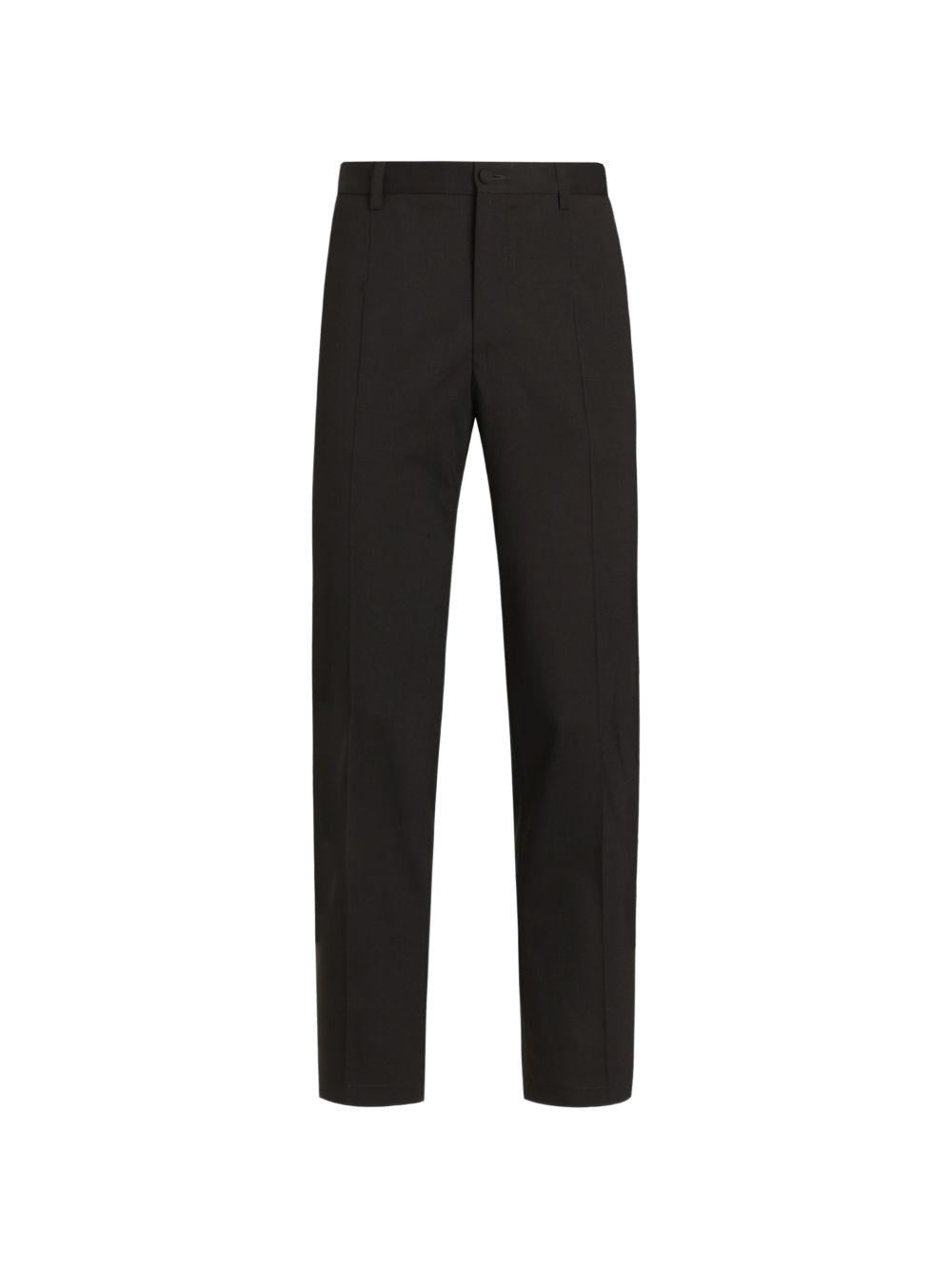 DOLCE e GABBANA Pantaloni eleganti neri a gamba dritta 