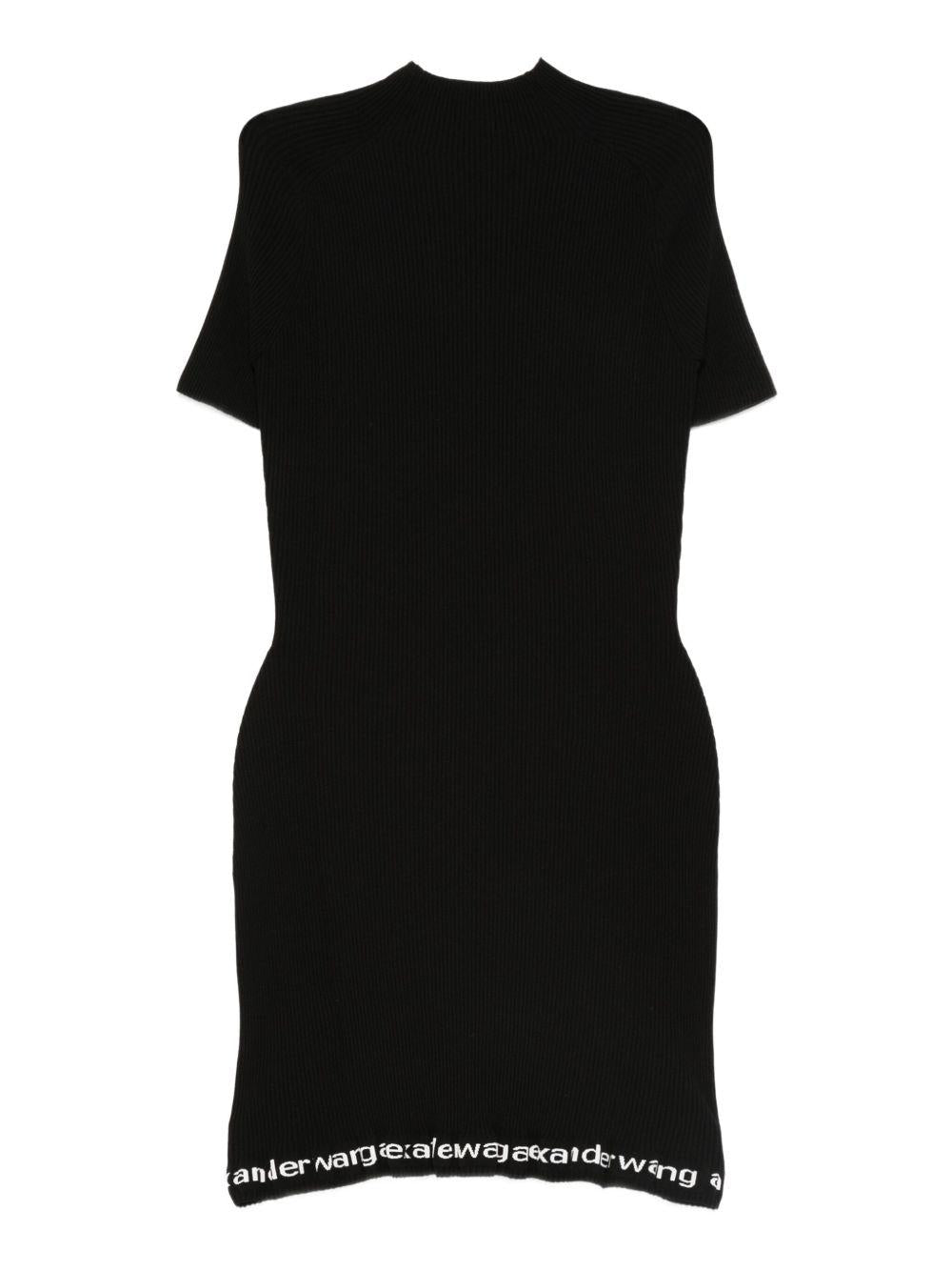 ALEXANDER WANG Abito in maglieria con bordo logo 